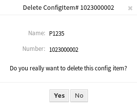 Delete ITSM Configuration Item Screen
