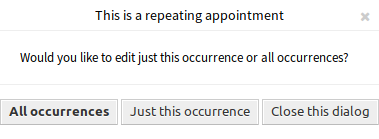 Edit Repeating Appointment